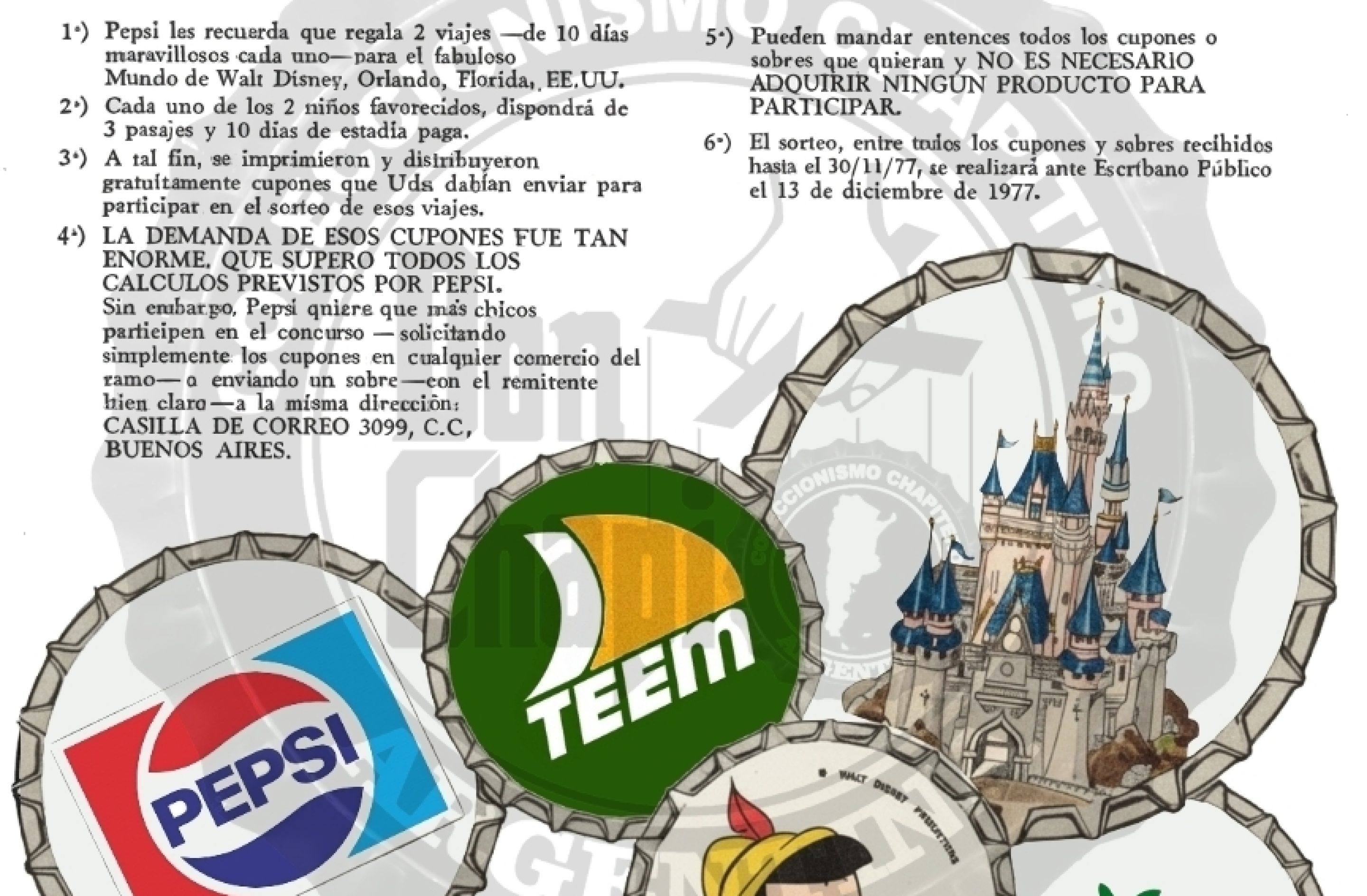 El gran sorteo Pepsi – Viaje a Disney World -